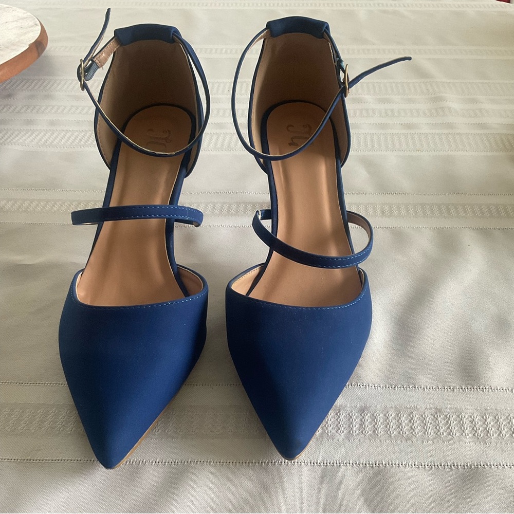 Cobalt Blue Strappy Women's Pumps